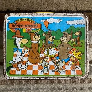 Vintage 1970s Thermos Hanna Barbera Metal Lunchbox